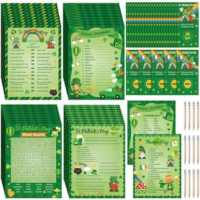 Cartões de jogos do Dia de São Patrício Chinco 127 unidades para adultos e crianças