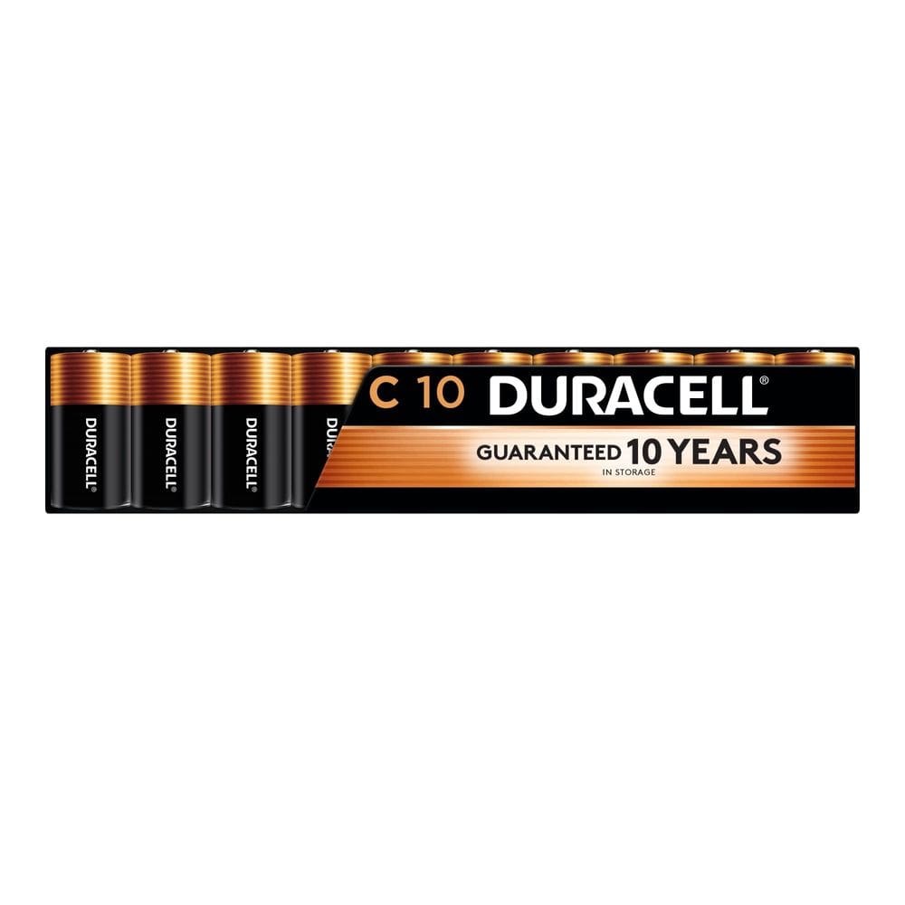 Bateria Duracell Coppertop C 1,5 V alcalina, pacote com 10