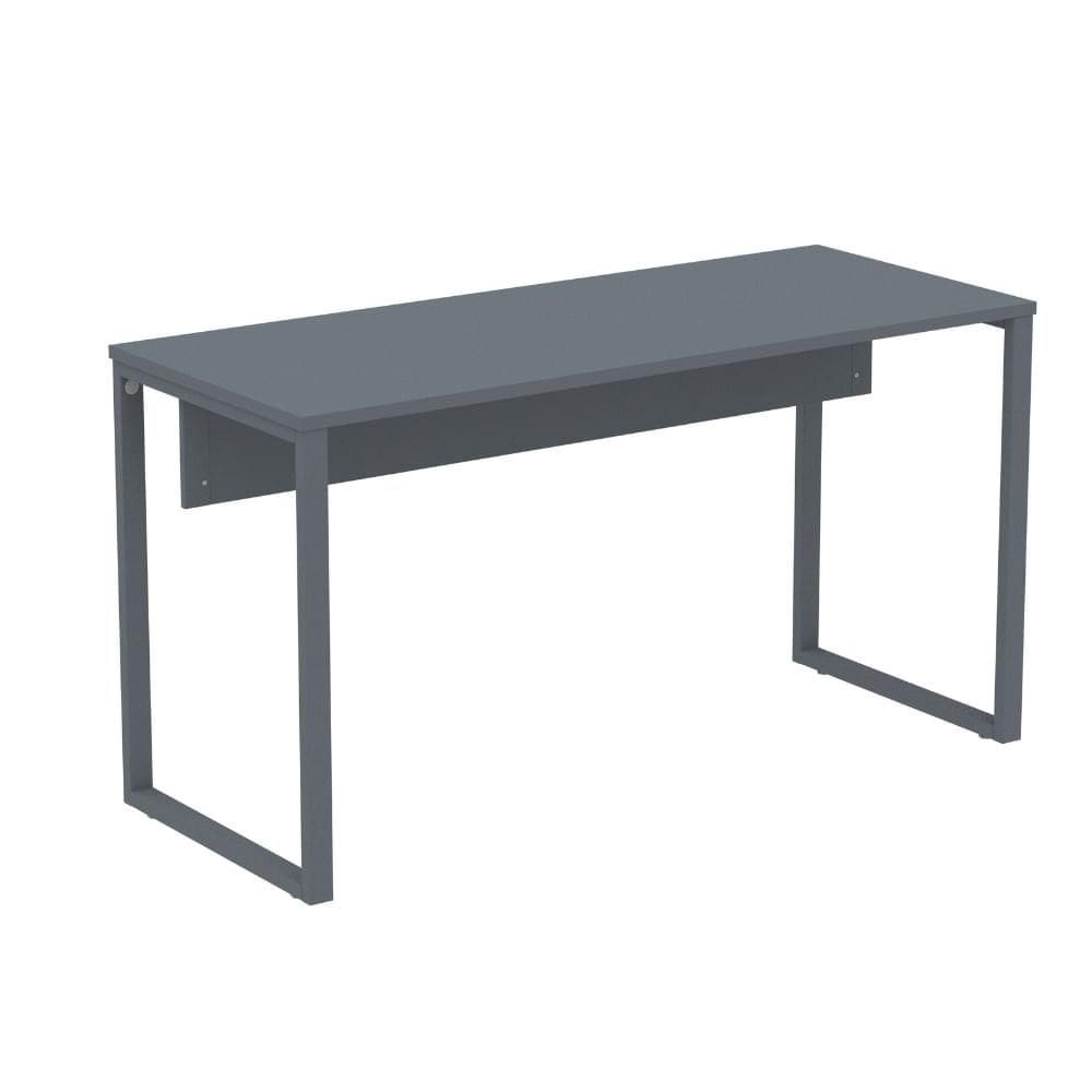 Mesa Escritório P25 TUB Pandin 120 cm (larg) Tampo MDP Grafito Pé Aço Tubular Grafito