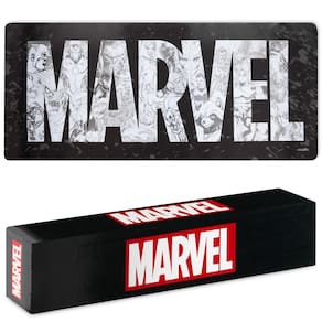 Tapete de mesa Marvel Large Mouse Mouse Mouse Mat 79,25 x 35,31 cm preto