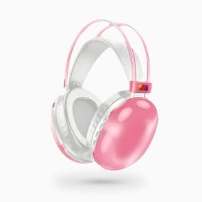 Fone De Ouvido Rosa Sem Fio Bluetooth V5.3 Com Led