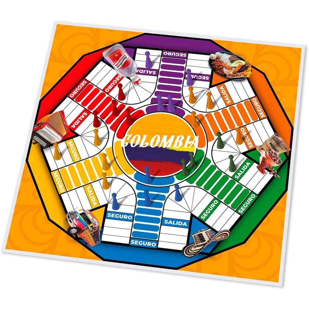 Jogo de tabuleiro PAP Products PARQUES COLOMBIANO para 2-6 jogadores
