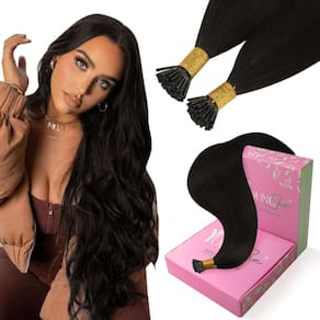 Extensões de cabelo YoungSee Itip Human Hair 14 cm Castanho escuro