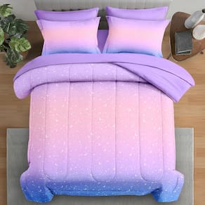 Conjunto de edredom Pamnest Twin Size com lençol de cama, 5 peças com tema espacial