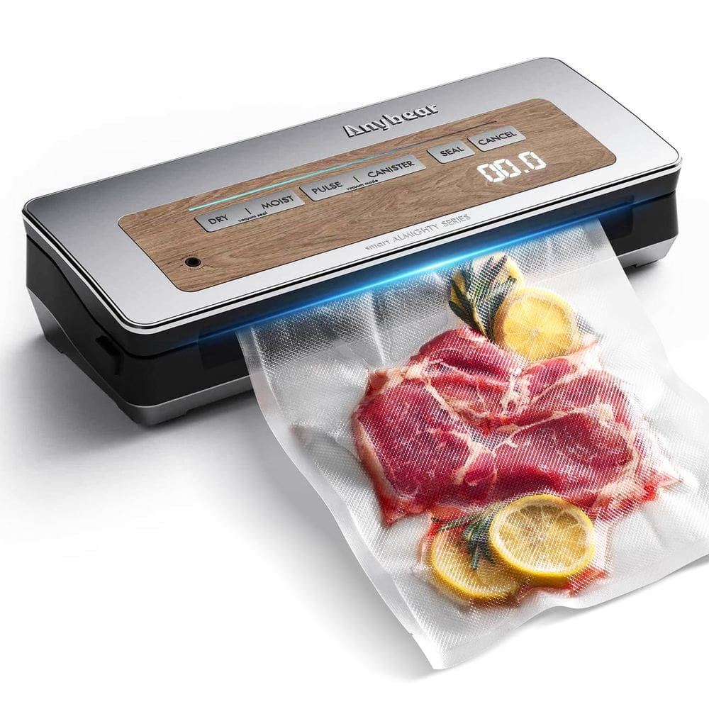 Máquina seladora a vácuo Anybear 90kPa 120W com cortador e sacos