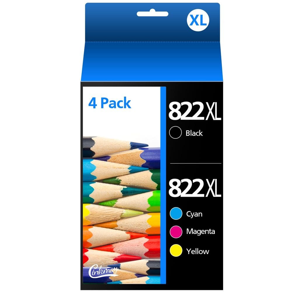 Cartuchos de tinta LINKMAY 822XL remanufaturados (pacote com 4)