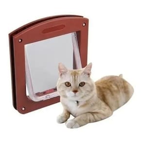Porta Pet Door - Cães Gatos 7kg Trava 4 Funções