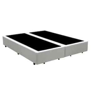 Cama Box Queen Bipartido Branco Sintetico 40x158x198 - Santo Box