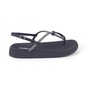 Sandália Feminina Moleca 5499.100 brilho Strass papete