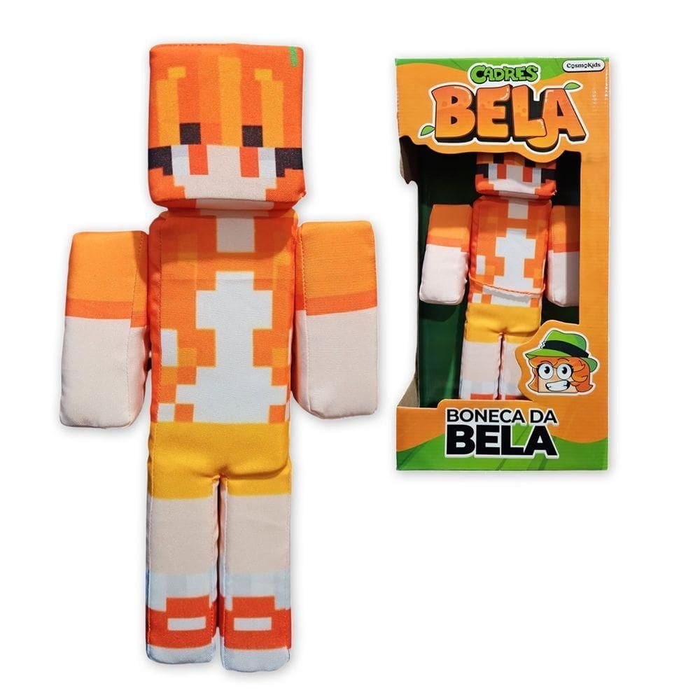 Boneco Minecraft Pelúcia Streamer Youtuber Bela