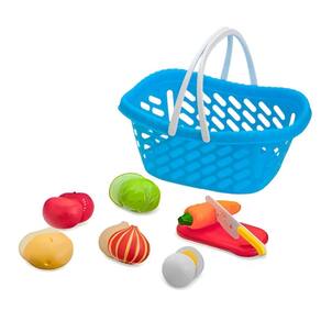 Kit Cozinha Infantil Comidinhas De Brinquedo Cestinha De Legumes Com 15 Peças