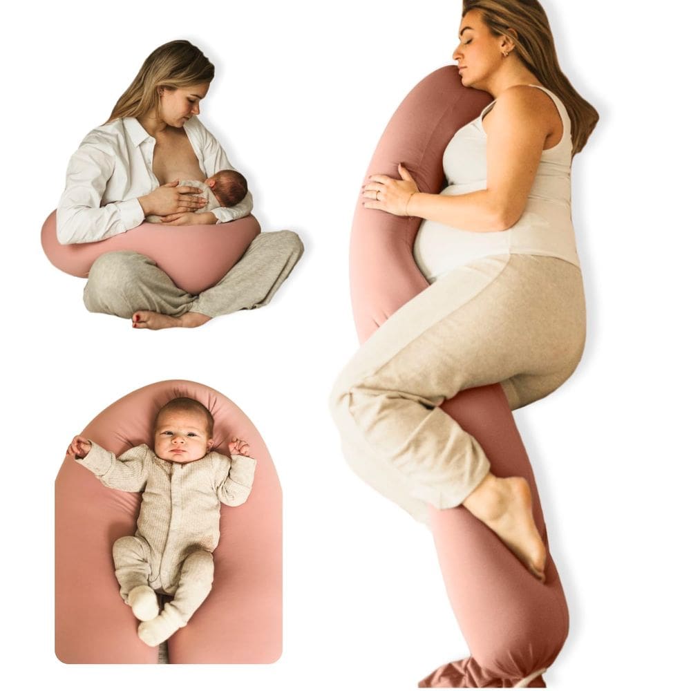Almofada para gravidez e amamentação Cuddobaby Cooling Cover rosa