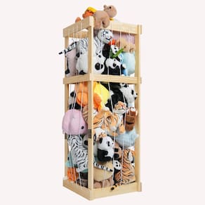 Organizador de brinquedos para armazenamento de animais de pelúcia SwaAvee Wood Chest