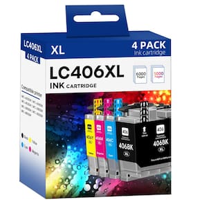 Cartuchos de tinta belietop LC406XL de alto rendimento para impressora Brother