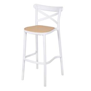 Banqueta Alta Katrina Plats Polipropileno Branco