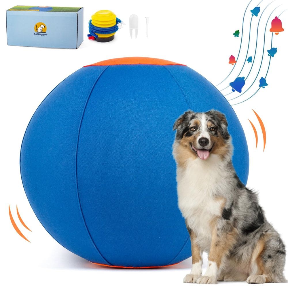 Capa durável Herding Ball TailWaggers Jingle para cães de 45 cm