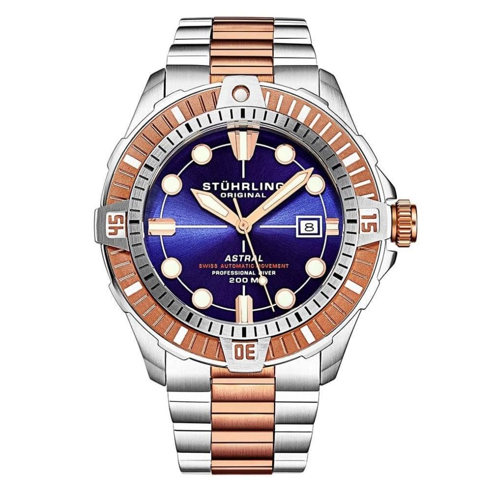 Relógio Masculino Stuhrling Astral 1005 Automático 45mm, Prata