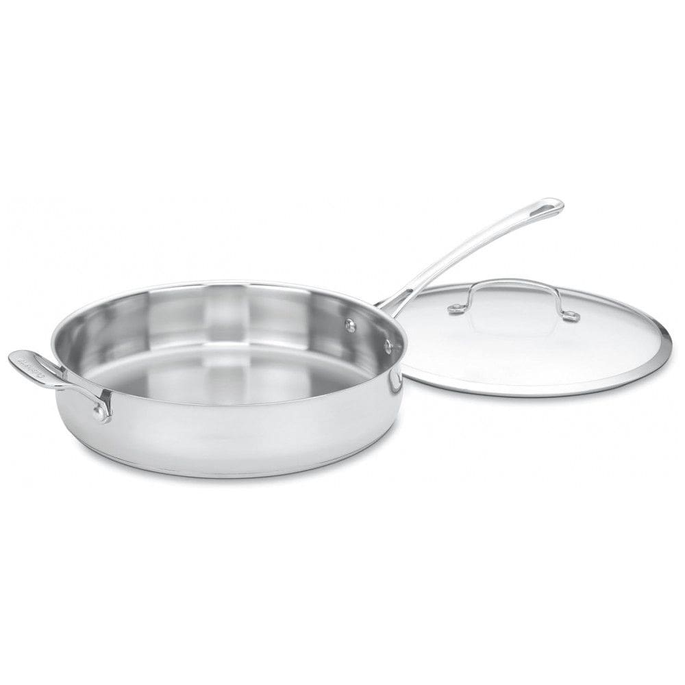 Panela Profissional 5 Litros com Tampa de Vidro em Aço Inoxidável, Cuisinart