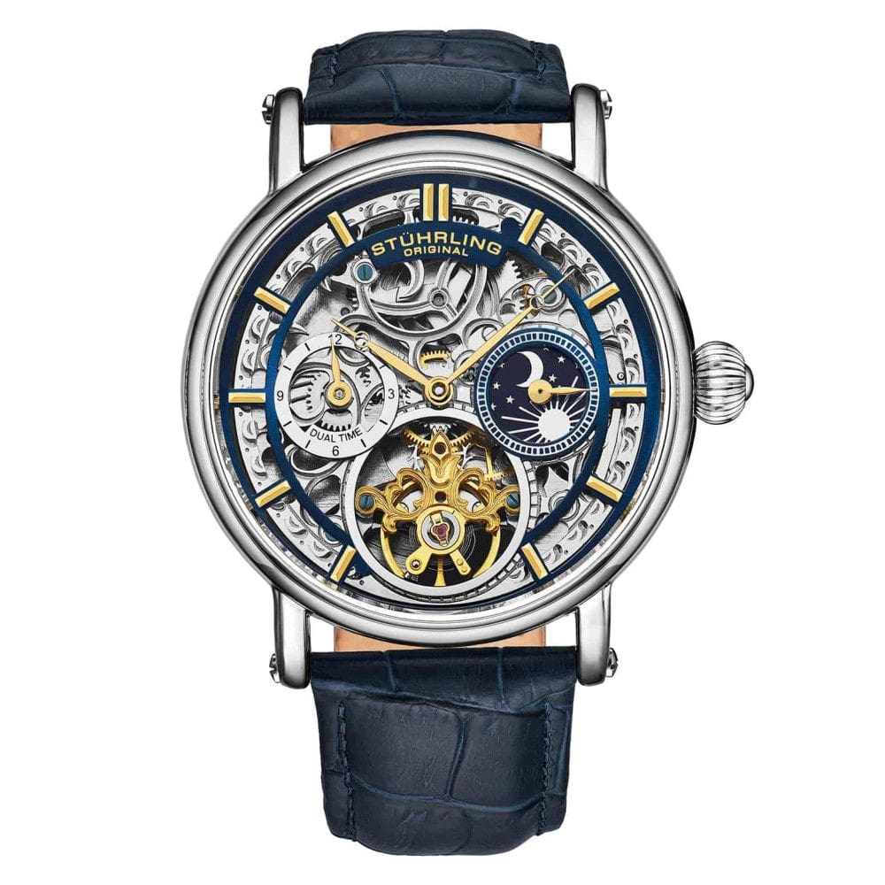 Relógio Masculino Stuhrling 4000 Automático 43mm, Azul