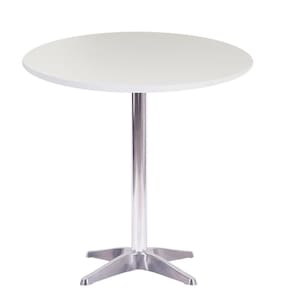 Mesa Delta 76,50 cm (Altura) com Tampo em MDP Redonda 60 cm Branco