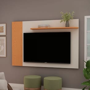 Painel para TV Até 46 Polegadas Florida Cinamomo/Off White Fosco - Genialflex