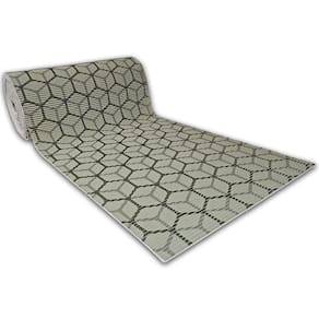 Tapete Passadeira Capacho Emborrachada Antiderrapante 0,65x1,00 Cubos Verde