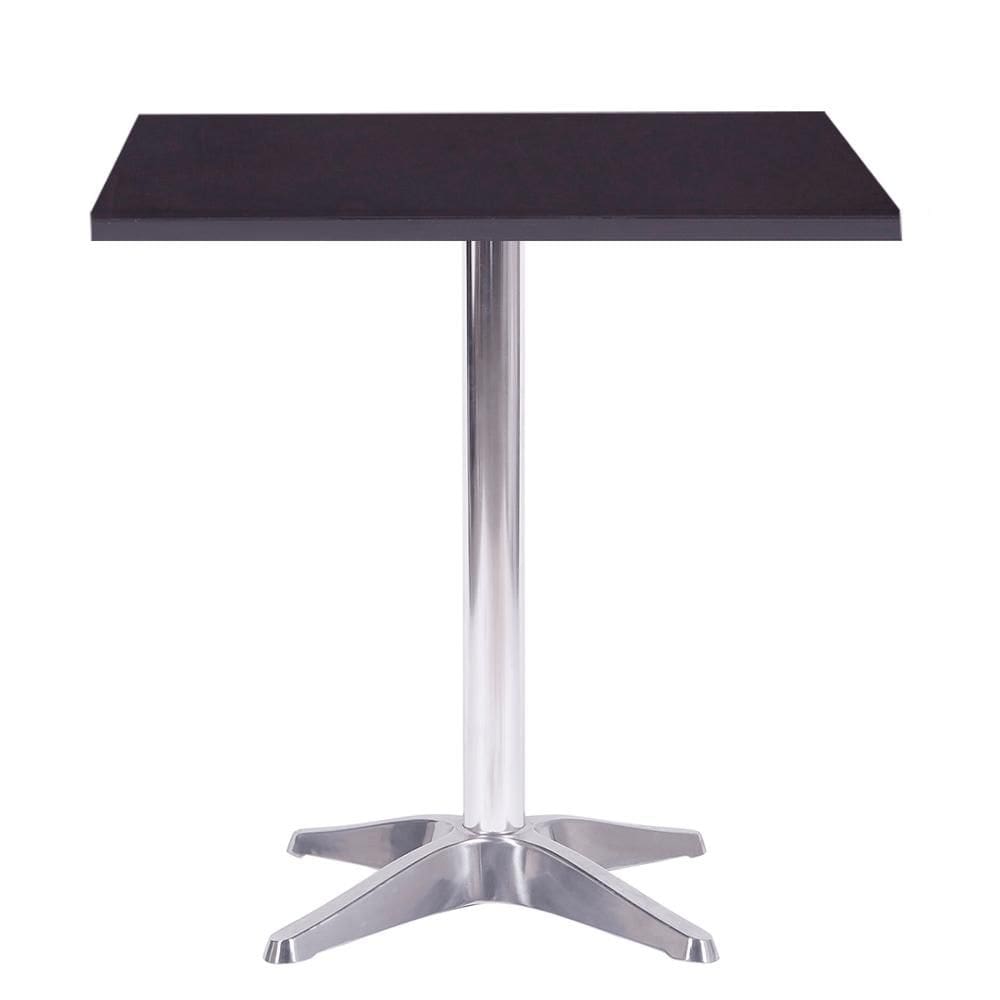 Mesa Delta 76,50 cm (Altura) com Tampo em MDP Quadrado 80 cm Preto