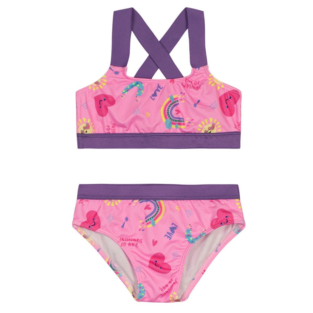 Biquíni em malha UV Infantil menina Brandili