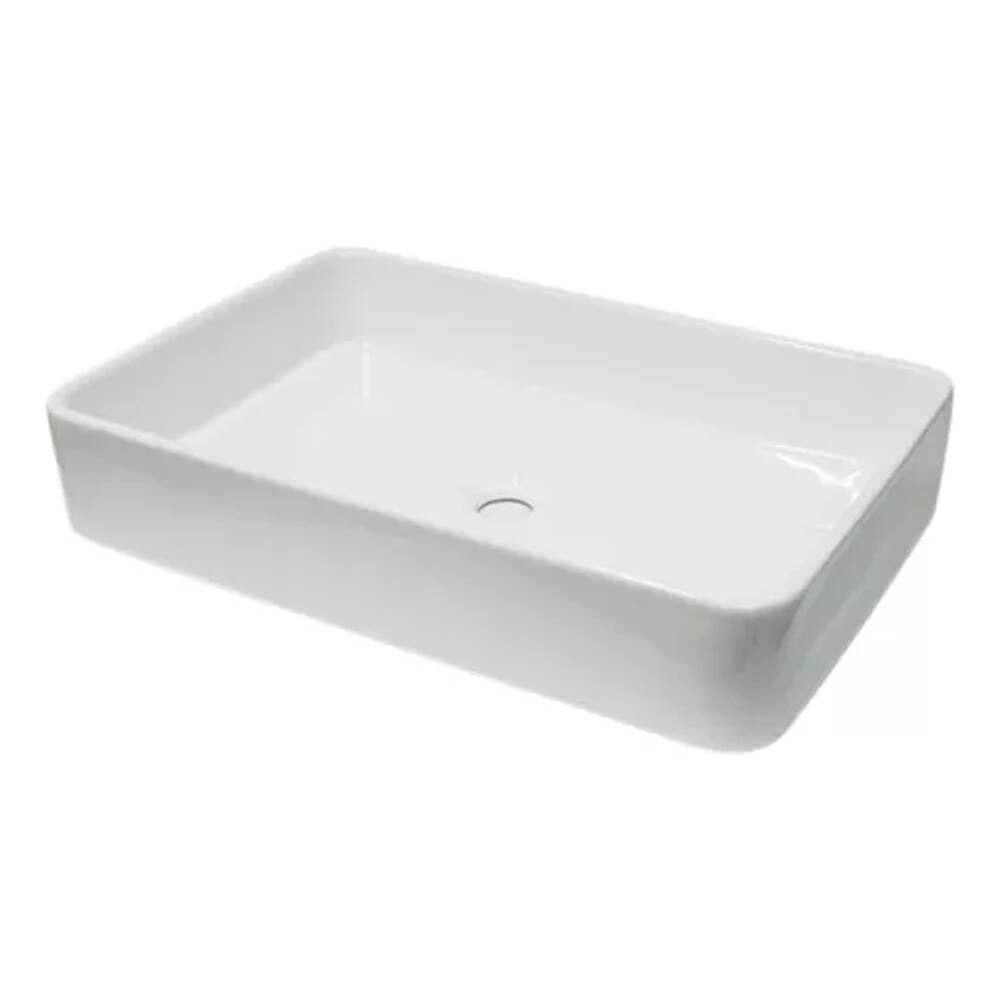 Cuba De Louça Apoio Retangular 61x35cm. Branca