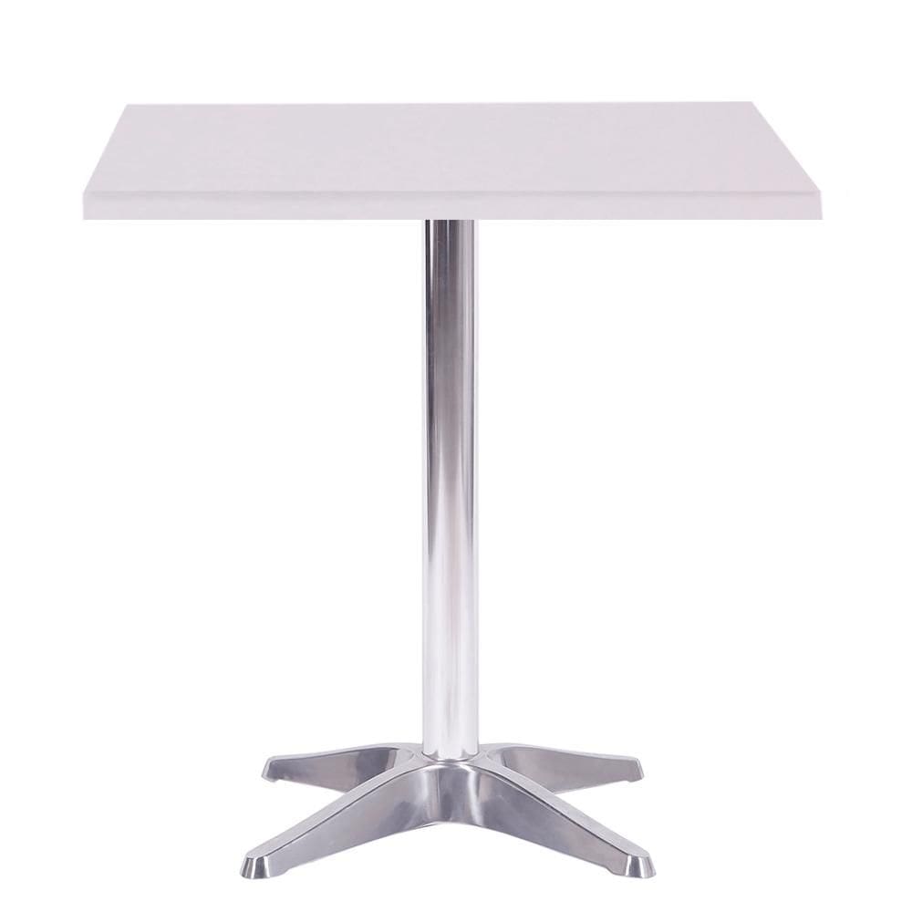 Mesa Delta 76,50 cm (Altura) com Tampo em MDP Quadrado 70 cm Branco