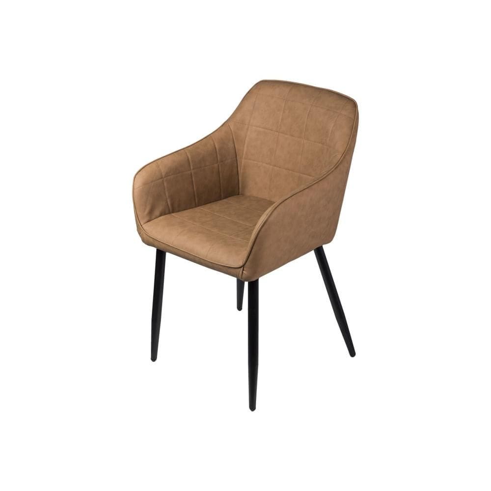 Poltrona Dana PU Caramelo Base Metal