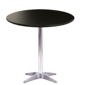 Mesa Delta 76,50 cm (Altura) com Tampo em MDP Redonda 60 cm Preto