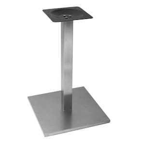 Base de Mesa Quadrada Alpha Inox Cor Prata 71 cm (Altura) com Base Quadrada