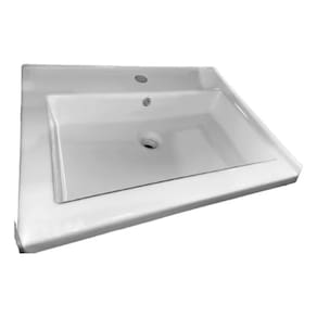 Cuba De Louça Semi Encaixe Retangular 60x46x15cm. Branca