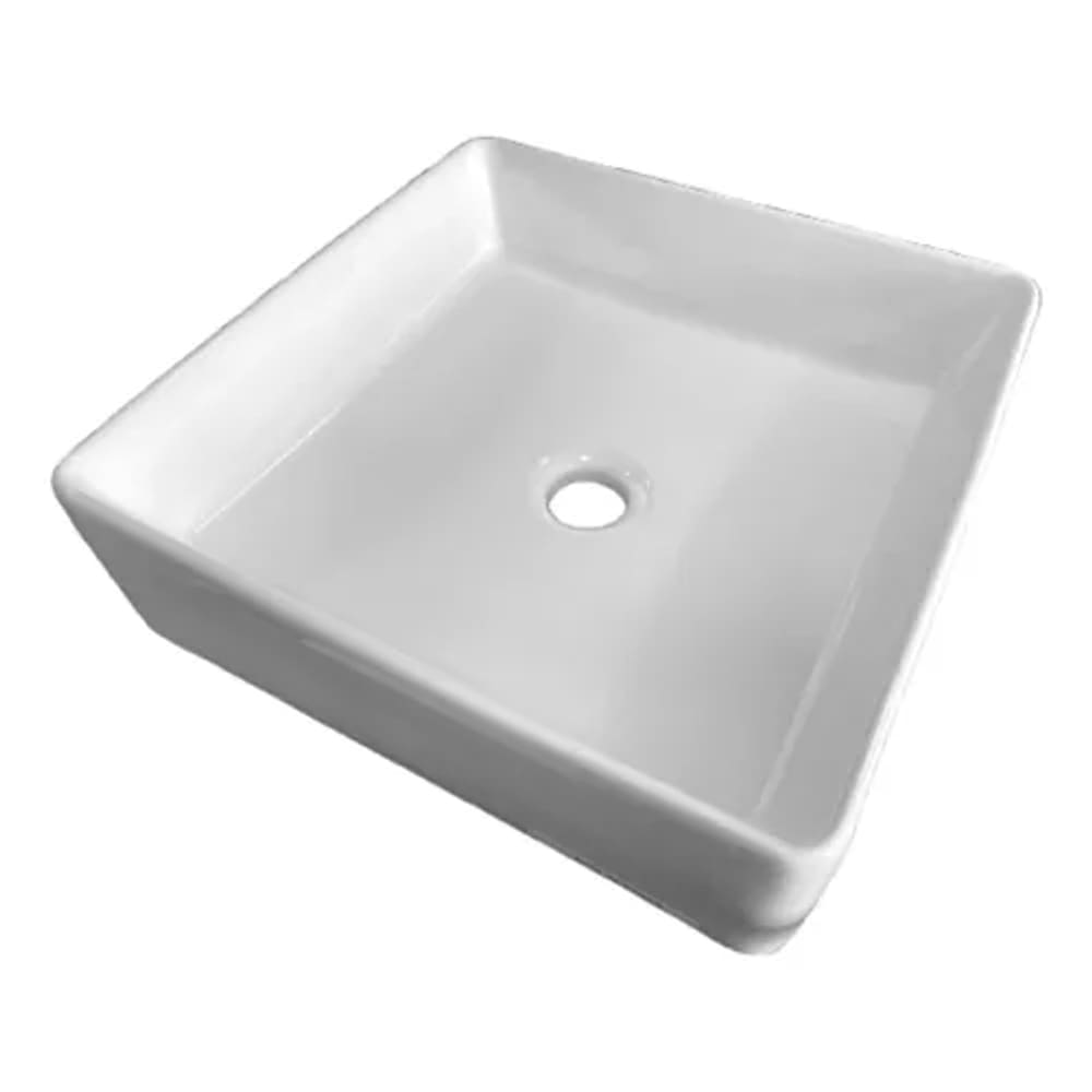 Cuba De Louça Apoio Quadrada 36,5x36,5x10. Branca