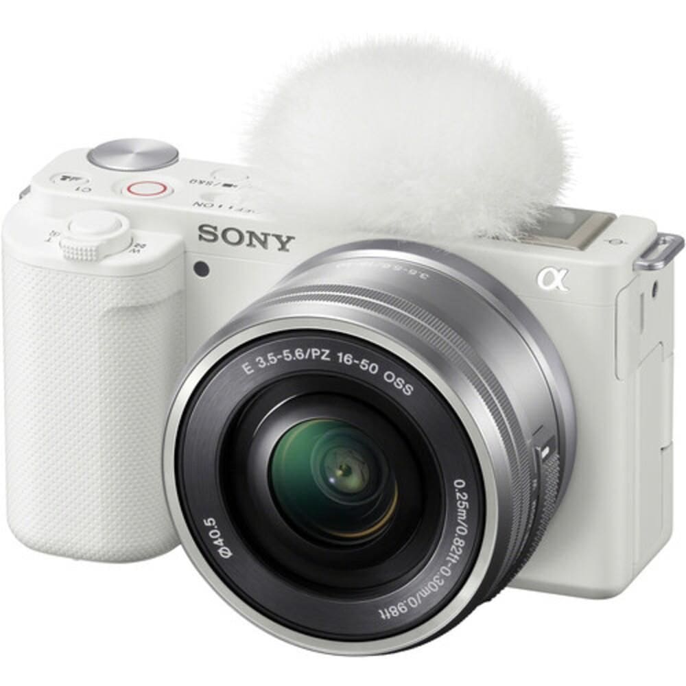 Câmera Sony Zv-E10 Mirrorless Kit Com Lente 16-50Mm  Branca