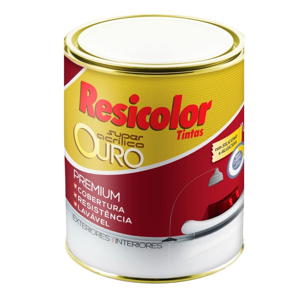 Base escura acrílica ouro fosco 810ml | resicolor