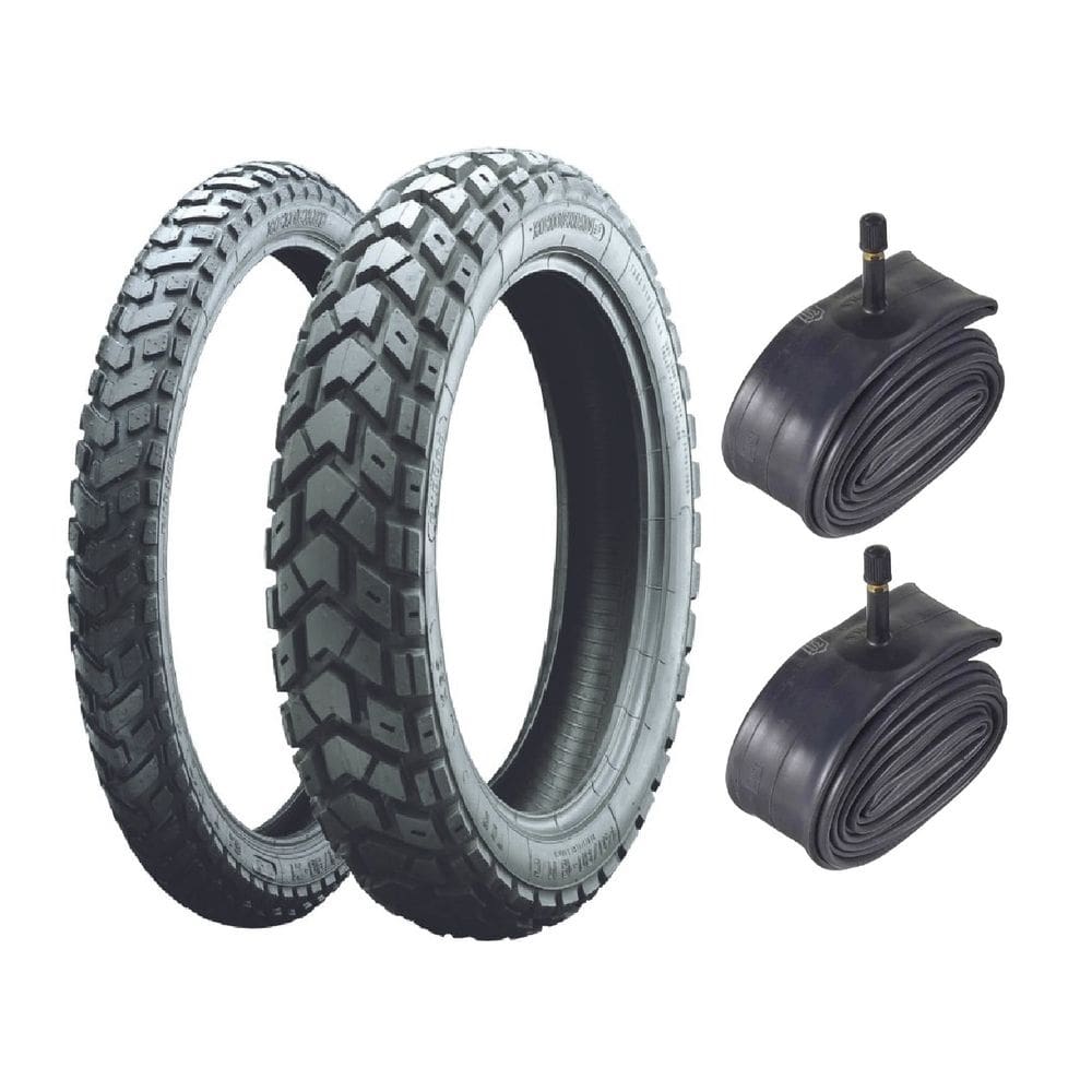 Par Pneu 90-90-21 + 120-80-18 ENDURO 3 Metzeler Xre 300 lander Xr 250 Xre 300 + Par de Camaras