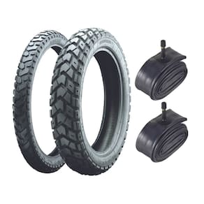 Par Pneu 90-90-21 + 120-80-18 ENDURO 3 Metzeler Xre 300 lander Xr 250 Xre 300 + Par de Camaras