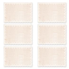 Toalha De Geladeira Pvc Rendado Kit 06 Pçs Balão Bege Fl1522