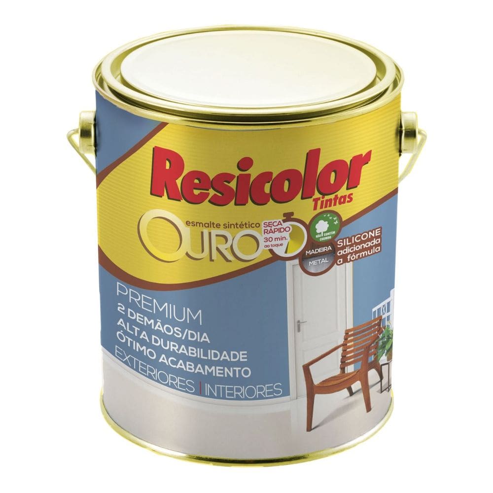 Esmalte ouro premium marrom tabaco 3,6l | resicolor