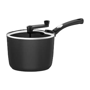 Pipoqueira Mônaco Induction Preto 22 cm 5,4 L em Alumínio com Revestimento Interno Antiaderente e Alças em Silicone Tramontina 28711/022