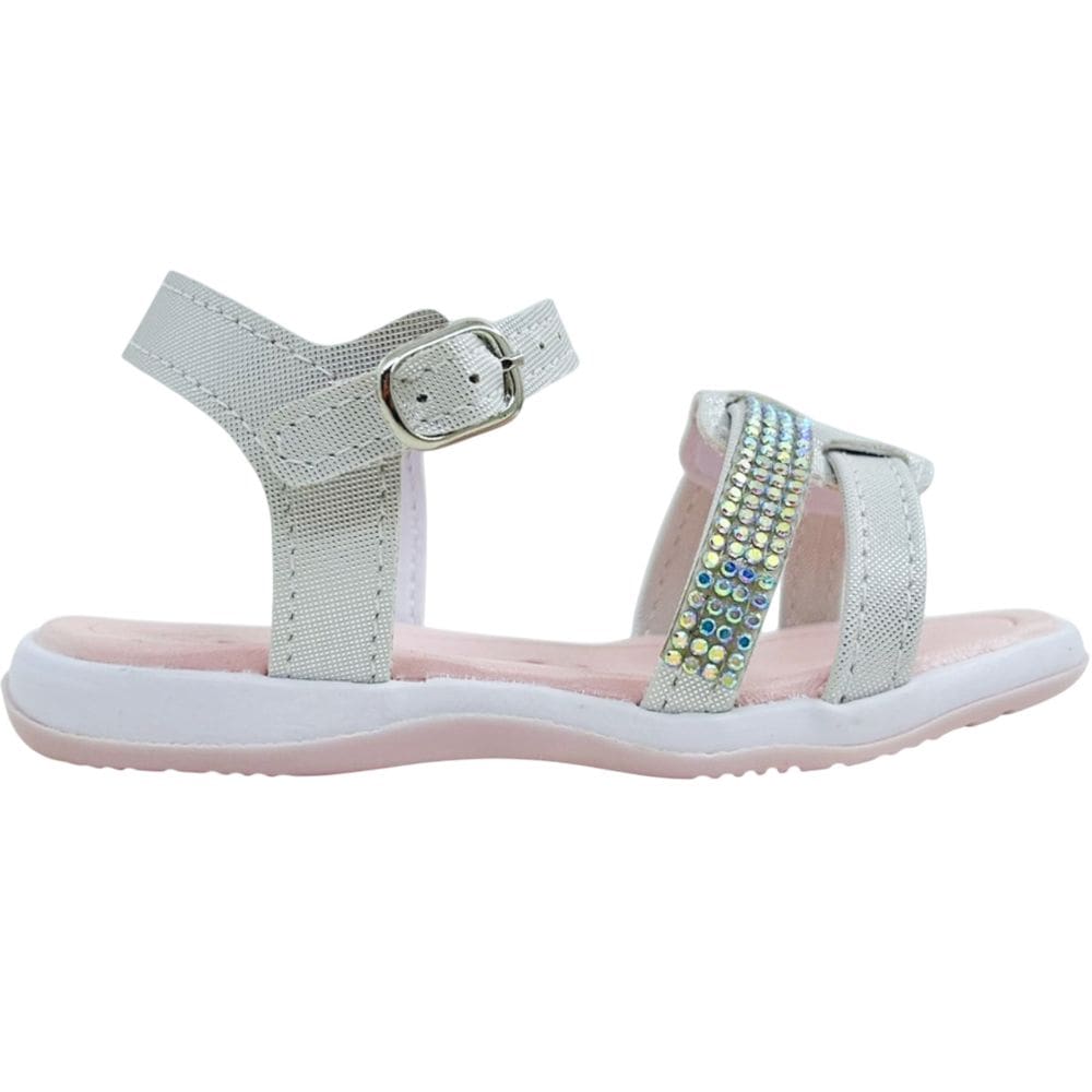 Sandália Infantil Menina Casual Dia a Dia Passeio com Strass Conforto Anatômica Kidy 001-2041