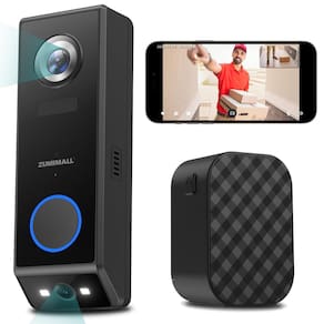 Câmera de campainha ZUMIMALL Dual Lens 2K HD Video Wireless