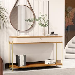 Aparador Nova Orleans Off White Nature Dourado
