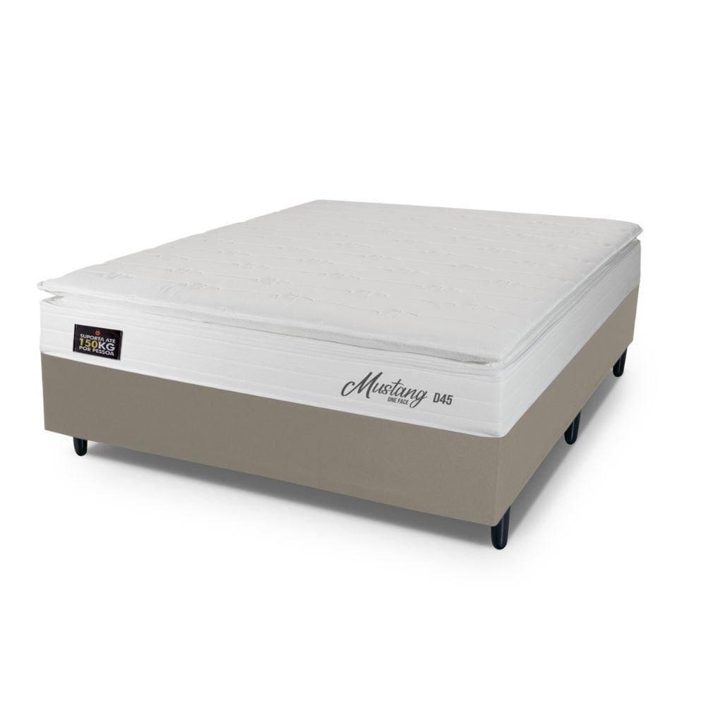 Cama Box Baú Casal Hellen Mustang Espuma D45 Branco