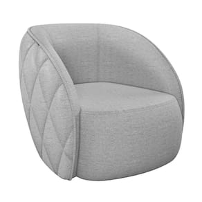 Poltrona Decorativa Para Sala Living Olimpo M03 Linho Cinza - Lyam Decor