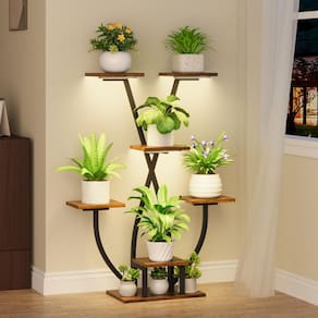 Suporte para plantas POZILAN Indoor com Grow Light de 7 camadas de metal
