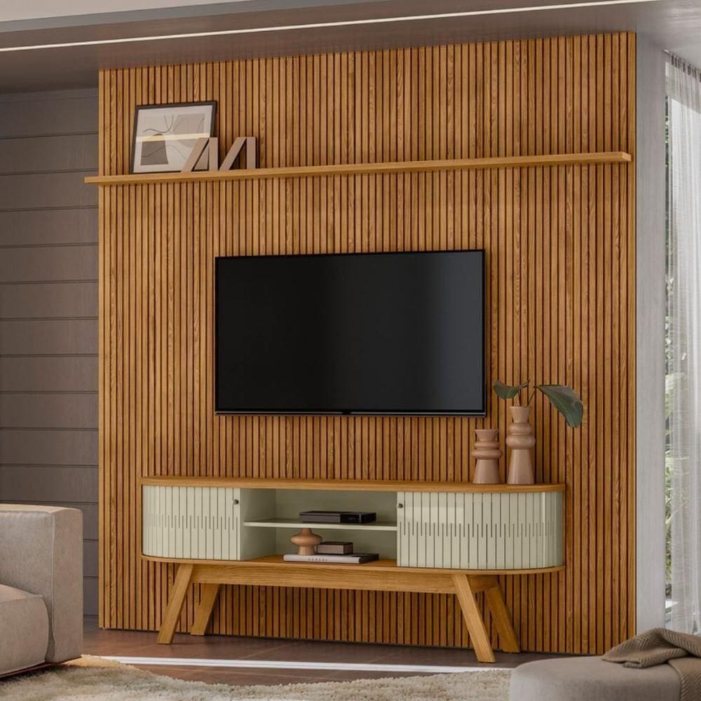 Home Painel Para Tv Wintertide Cumaru Opala