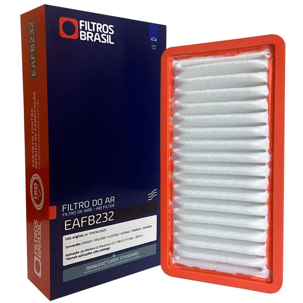 Filtro Ar Motor para Jac J2 1.4 16V Gasolina 2011 a 2019